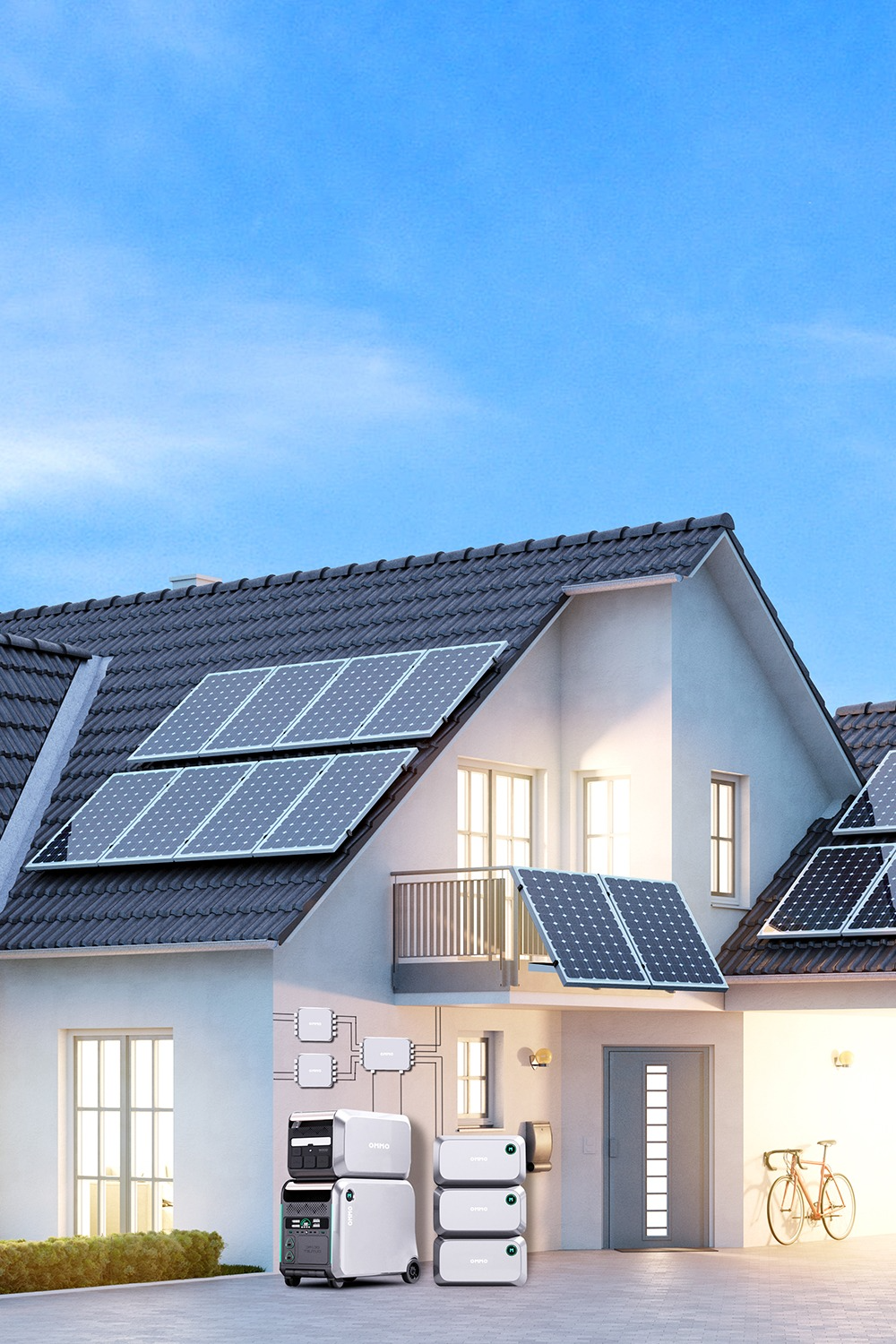 Residential rooftop solar installation